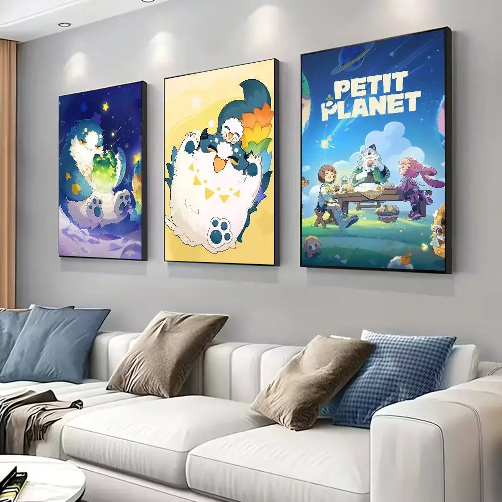 Póster del juego Petit Planet para decoración moderna en oficinas en el hogar, dormitorios, salas de estar, cocinas y baños.