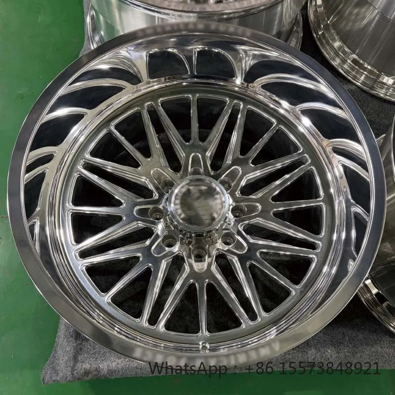 20 22 24 26 28Inch H Style Fully Polished Truck Wheels 6*139.7 6*135 8*170 8*180 8*165.1 5*127 Multi Spoke Deep Lip ForFord F150