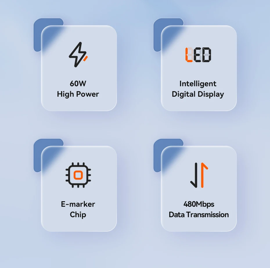 Toocki Typ-C-auf-Typ-C-Kabel, 60W PD-Schnellladekabel für Macbook, Samsung, Huawei, Honor, LG, USB-C-Datenübertragungs- und Synchronisationskabel – Detail 2