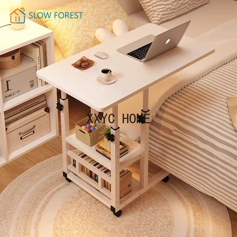 

높이조절 사이드 이동식 테이블 Bedside Adjustable Table, Swivel Wheel Rolling Tray - Bedside Home Desk,Mobile Laptop Computer Standing Desk