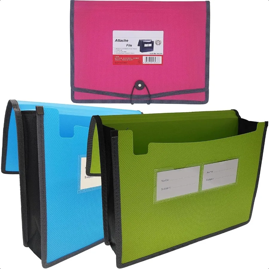

Expanding File Folder Document Organizer with Elastic Cord Button Closure Letter Size 3.5 Expansion Letter A4 Expandable File F