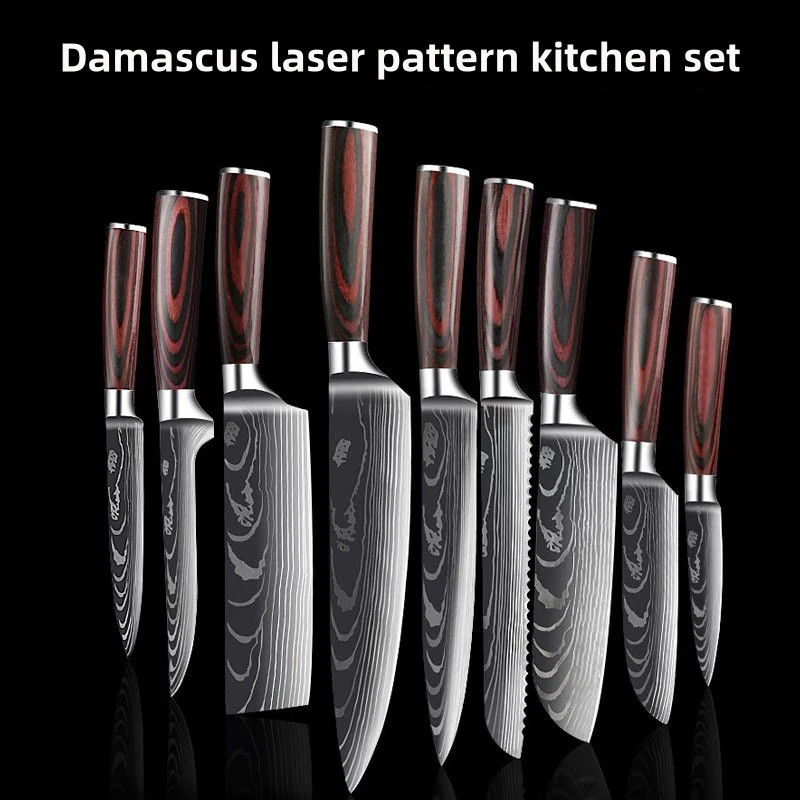 Damascus Kitchen Knives Stainless Steel Boning Knife Butcher Knife Professional Chef Knife Japanese Santoku Slicing Knife