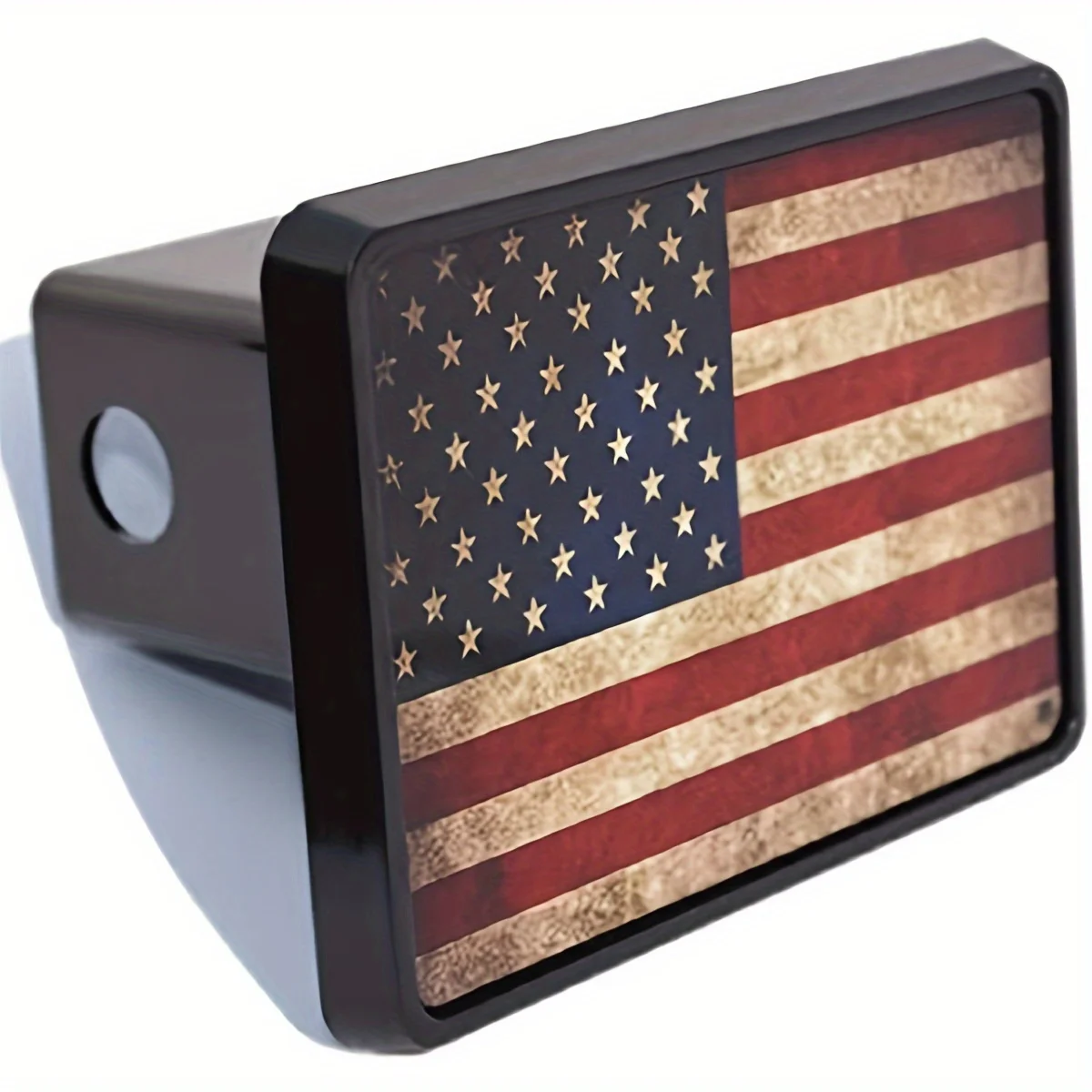 

1pc American Flag Trailer Hitch Cover -ABS Construction, 2-Inch Receiver Receptacles, Trailer Hitch Accessory,