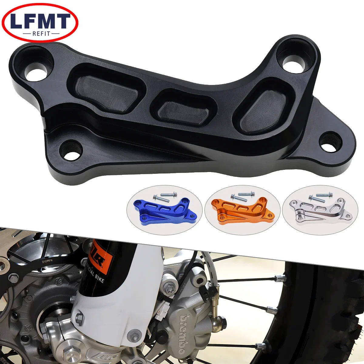 Motorrad 320MM Schwimmer Platte Vorderen Bremssattel CNC Adapter Für KTM XC XCF XCW SX SXF EXC Für Husqvarna FE TE FC TC TX FX 2014-2023