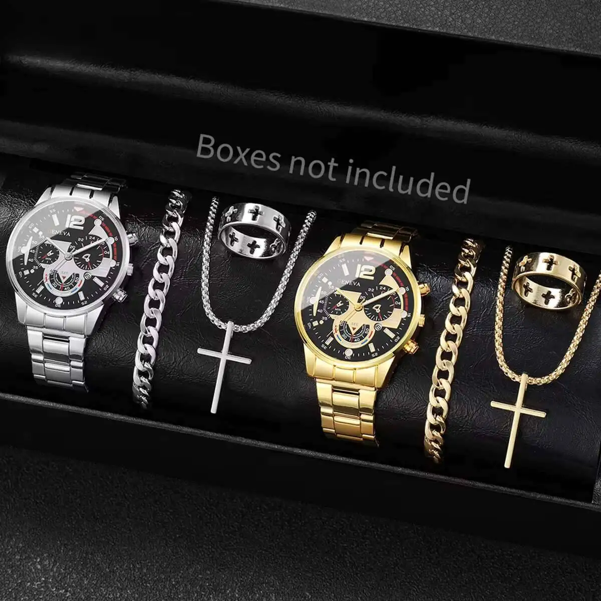 8 Pcs/set Men's Fashion Quartz Watches Luxury Business Watch for Men Jewelry Set Watch Men's Watch (Without Box)