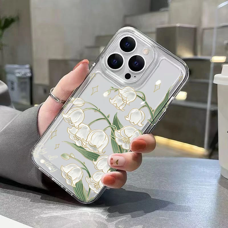 White Tulips Flowers Clear Phone Case For Samsung Galaxy S26 A17 A37 A57 A16 A36 A55 A54 S25 Ultra S24 FE S23 Plus S22 S21 Cover view 3