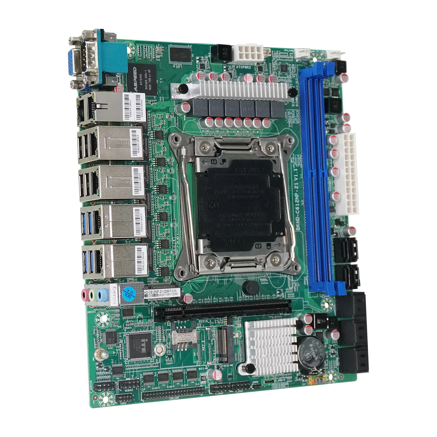 Imagem -03 - Bkhd-na X99 Motherboard Combo Intel Xeon E5-v3 v4 Lga2011 C612 Servidor Roteador Suporte para Servidor 6x 2.5gbps I226 10x Sata Intel Xeon v4