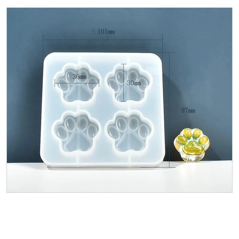 Silicone Mold For Cat Beer Paw UV Expoy Resin