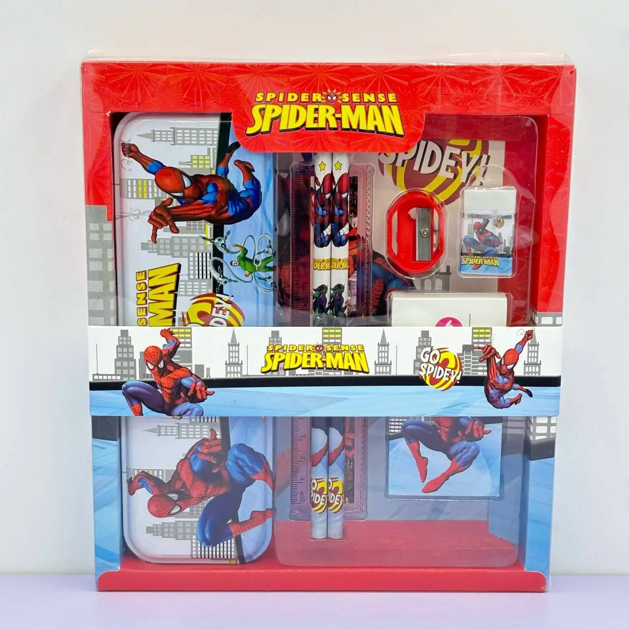 Sanrio Spider-Man Studente Set di cancelleria Astuccio Pastelli Studenti della scuola primaria Asilo Apertura 1 giugno Regalo