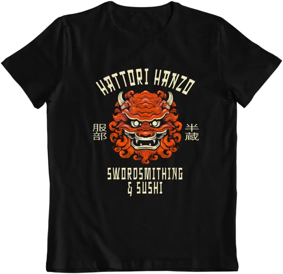 Camiseta estampada Hattori Hanzo Blade & Sushi, 100% algodón