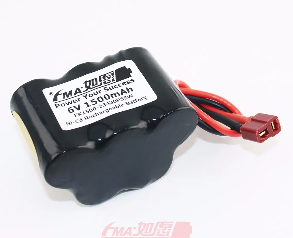 Ni-Cd SC 6V 1500mAh Rechargeable battery for Ludwig wowwee rovio robot tanker T plug 5SW