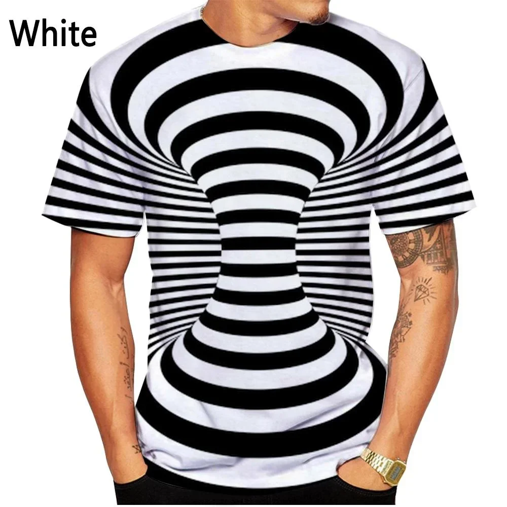 Summer Children New Fashion Vertigo Hypnotic 3D Printed T-Shirt Girls Boys Casual School Short Sleeve T Shirt 4-13Y Kids Tees image 3