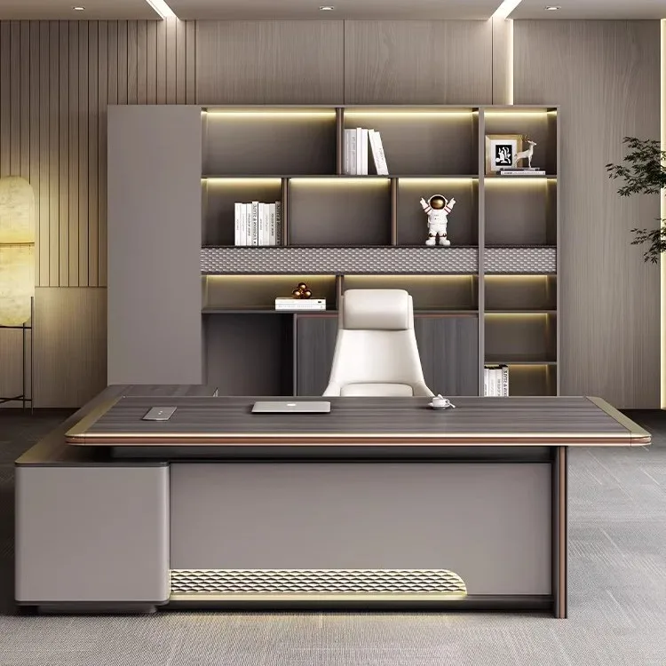 High-end Boss Desk, Light Luxury Desk, Chairperson, Large Class Desk, President Manager, Office Desk And Chair Combination Boss