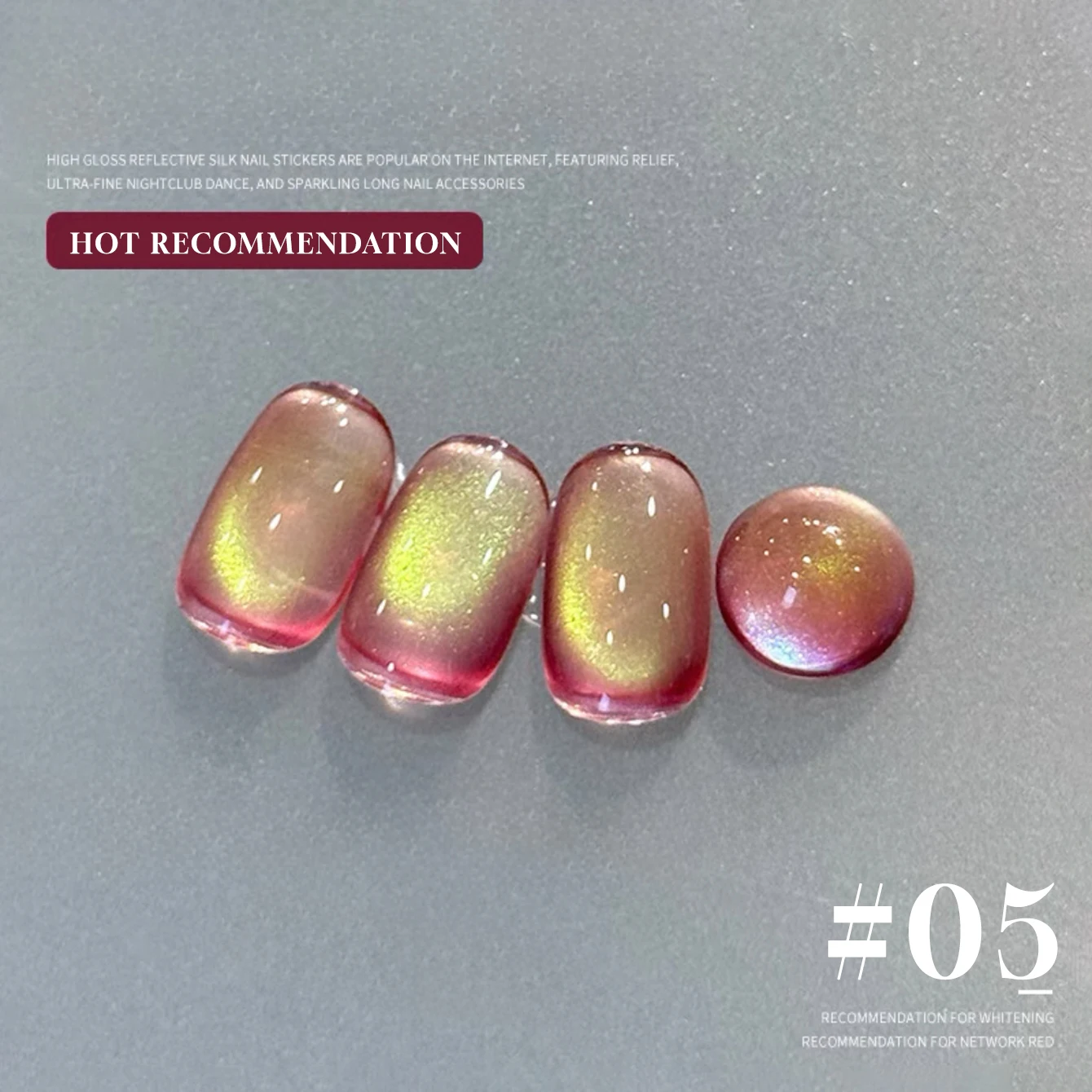 

1pcs ZH Autumn Colorful Fruit Series Cat Eye Gel Nail Polish New Style Ice Transparent Whitening Glass Beads Nail Art