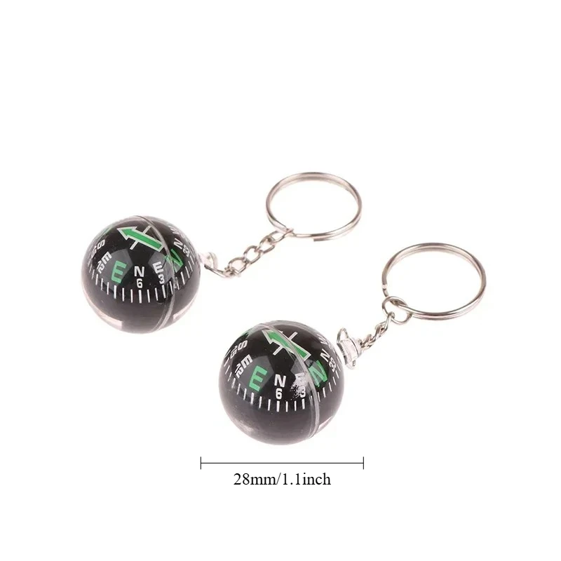 2/10pcs Portable Lightweight Emergency Compass Outdoor Survival Keychain Ball Compass Tool view 6
