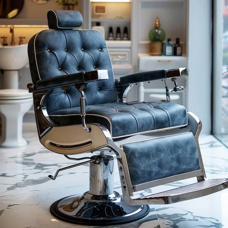 Hot Selling High Quality Beauty Furniture Factory Custom Simple Outdoor Cheap Pu Leather Men's Barber Chair