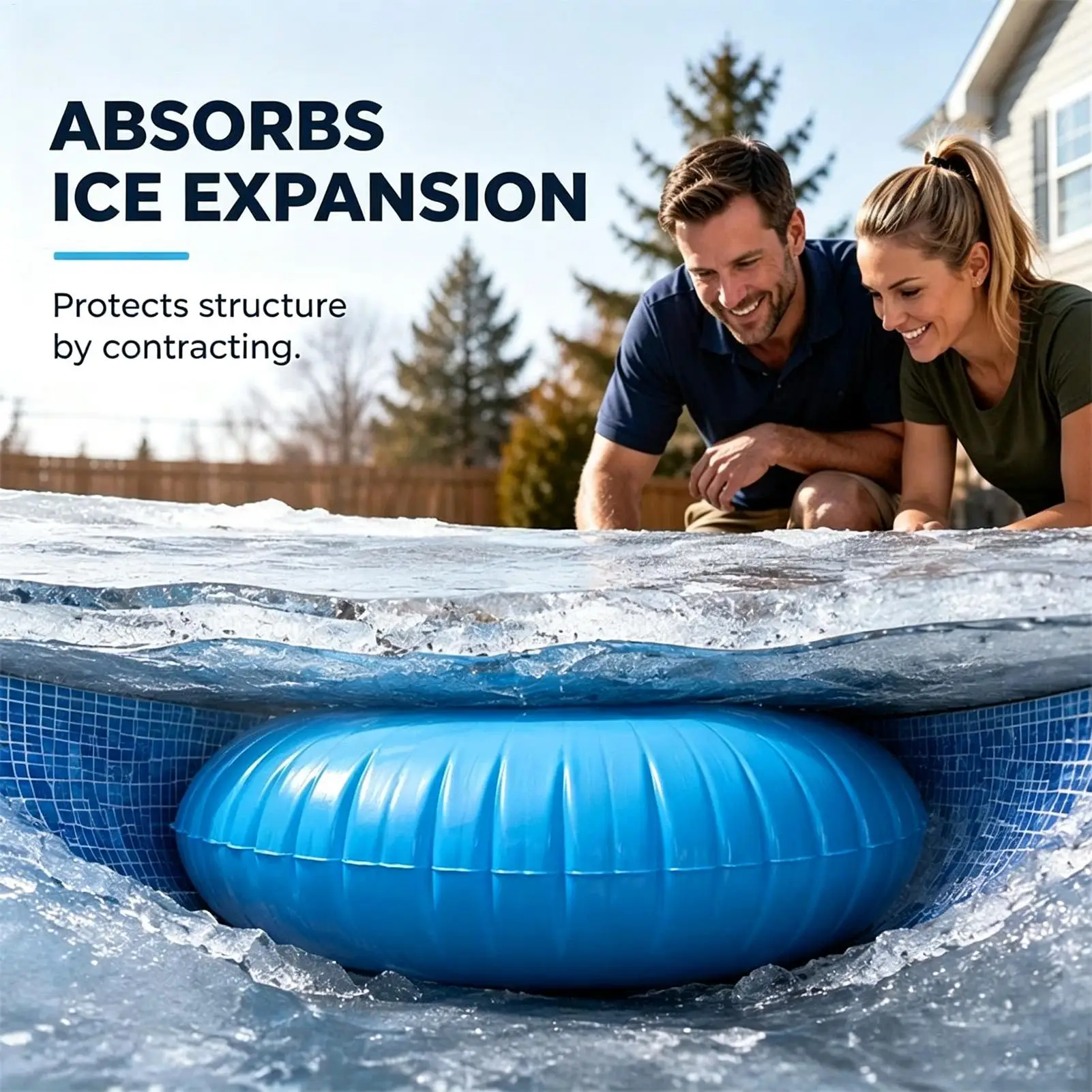 Pool Pillow For Winterizing Inflatable Outdoor Protector Air Cushion Pool Winterizing Cover Pillow For Garden Backyard Courtyard