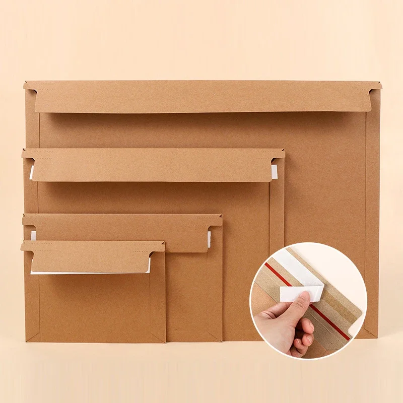 30pcs Kraft Paper Envelope Bags Archive Storage Bag Express Document Storage Bag Self Adhesive Edge Sealing Waterproof Design