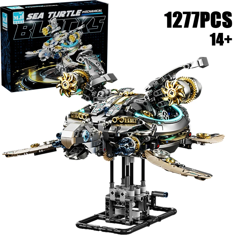 

Различные технические механические King Cobra, морская черепаха, лев, Кит, строительные блоки, сборные кирпичи, игрушка в подарок для детей