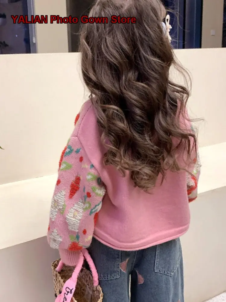 Girls Spring Knit Cardigan 2026 Baby Girl Autumn Spring Pullover Sweater Stylish Kids