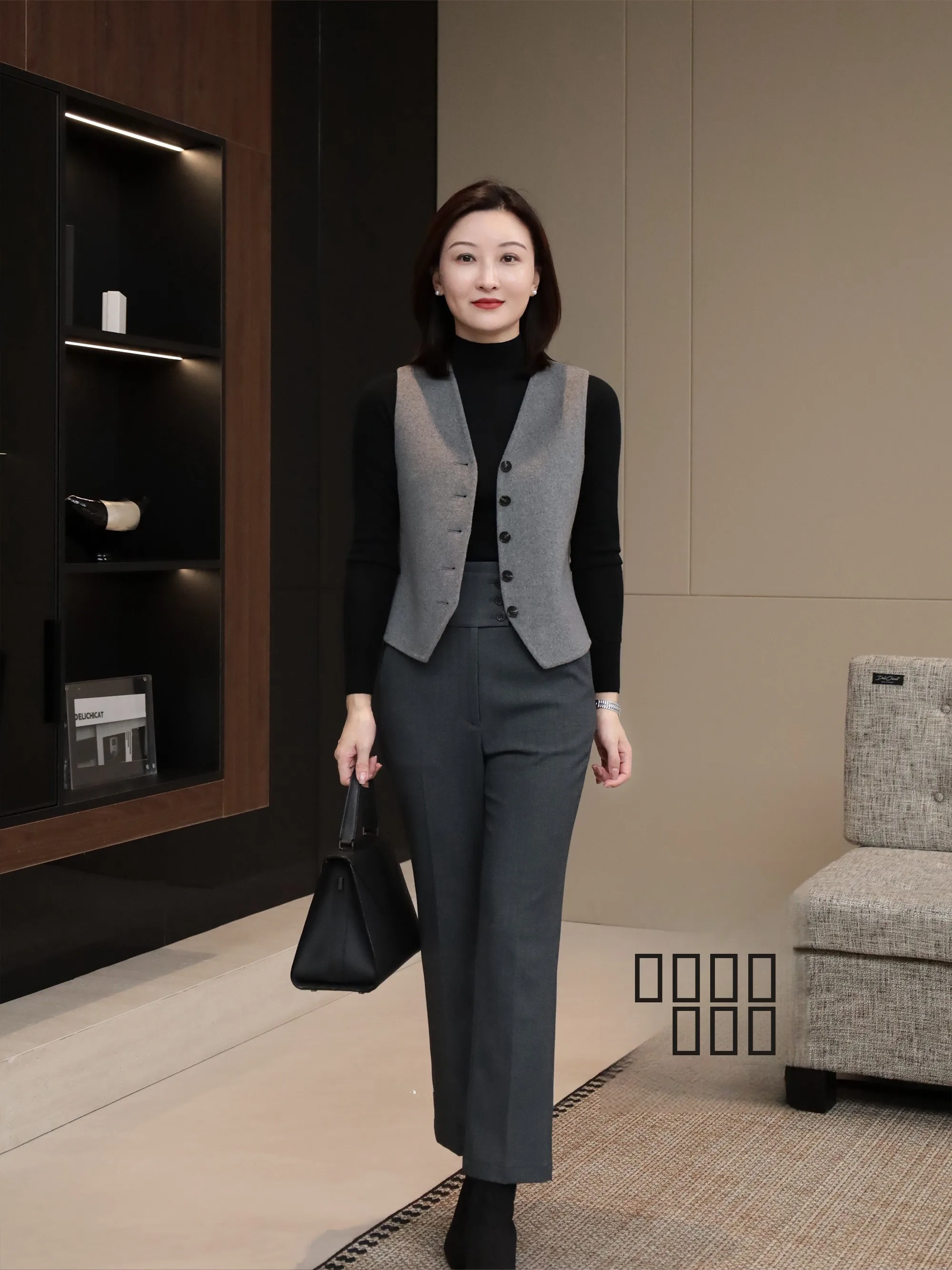 

CHI Quali Commute High nce Wide Waist Elastic Anti-Wrinkle Slimming Straight Leg Pants for Office