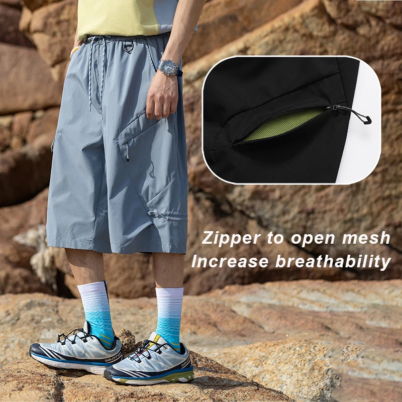 Outdoor Summer New Style Men's Cool Shorts, Breathable, Thin, Sports Trendy Bas… - Image 3