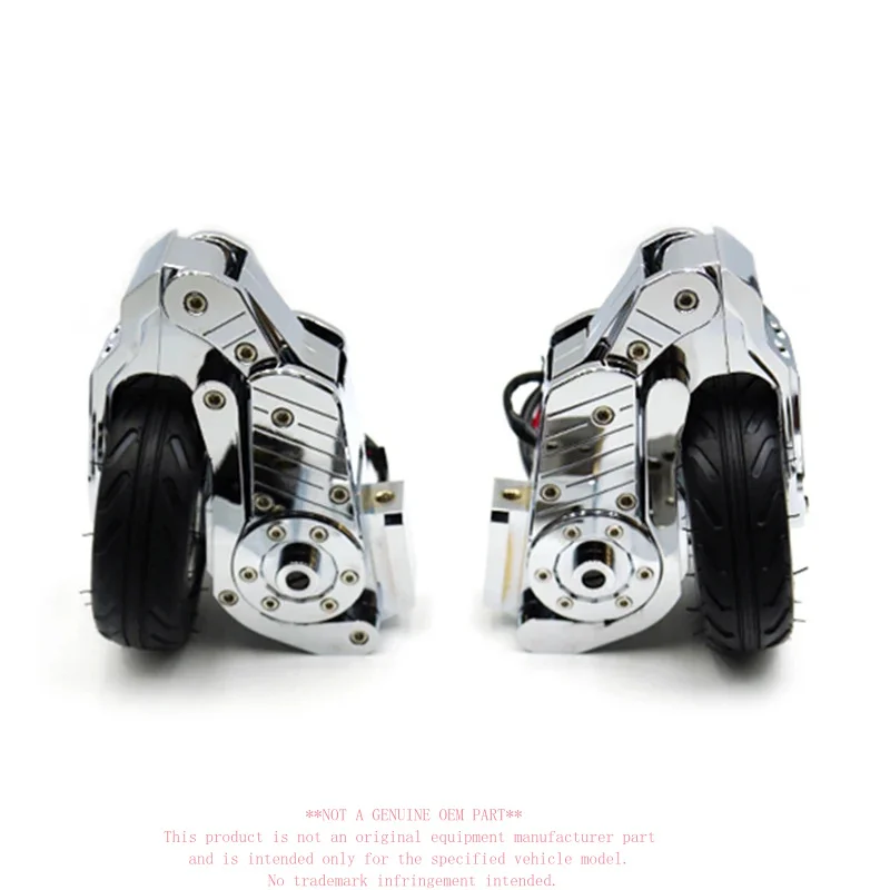 Motorcycle Auxiliary Wheels for GL1800 Compatible Motorcycle Training Wheels Stabilizer Wheels Chrome Black