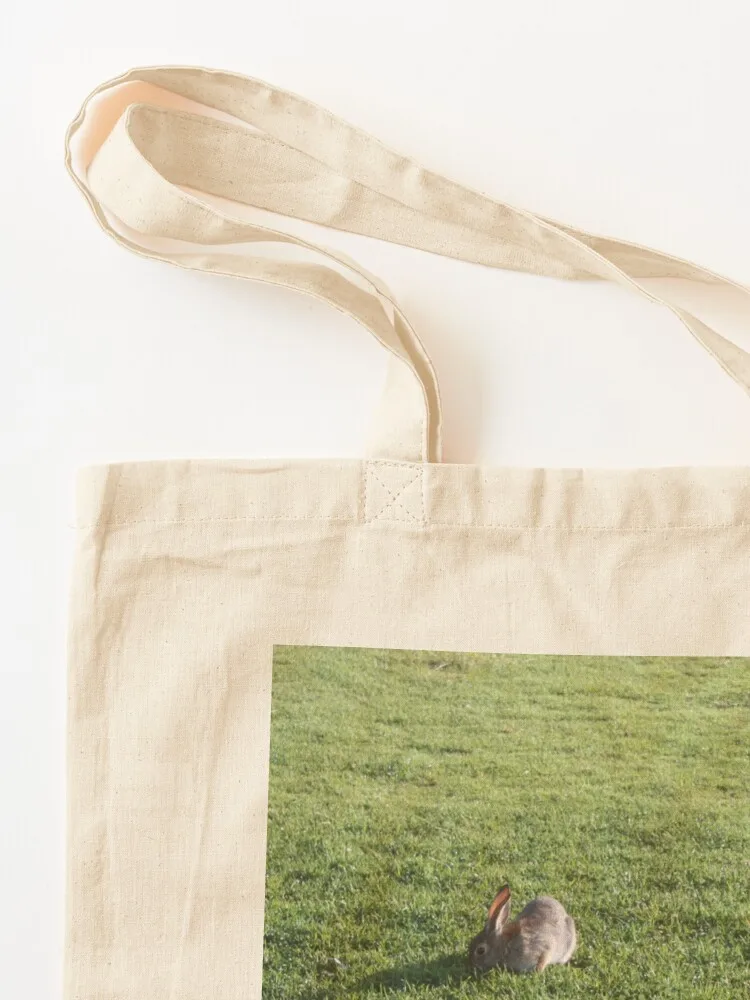 Grazing Bunny Tote Bag shopping bag tote bag men's large tote Canvas stote