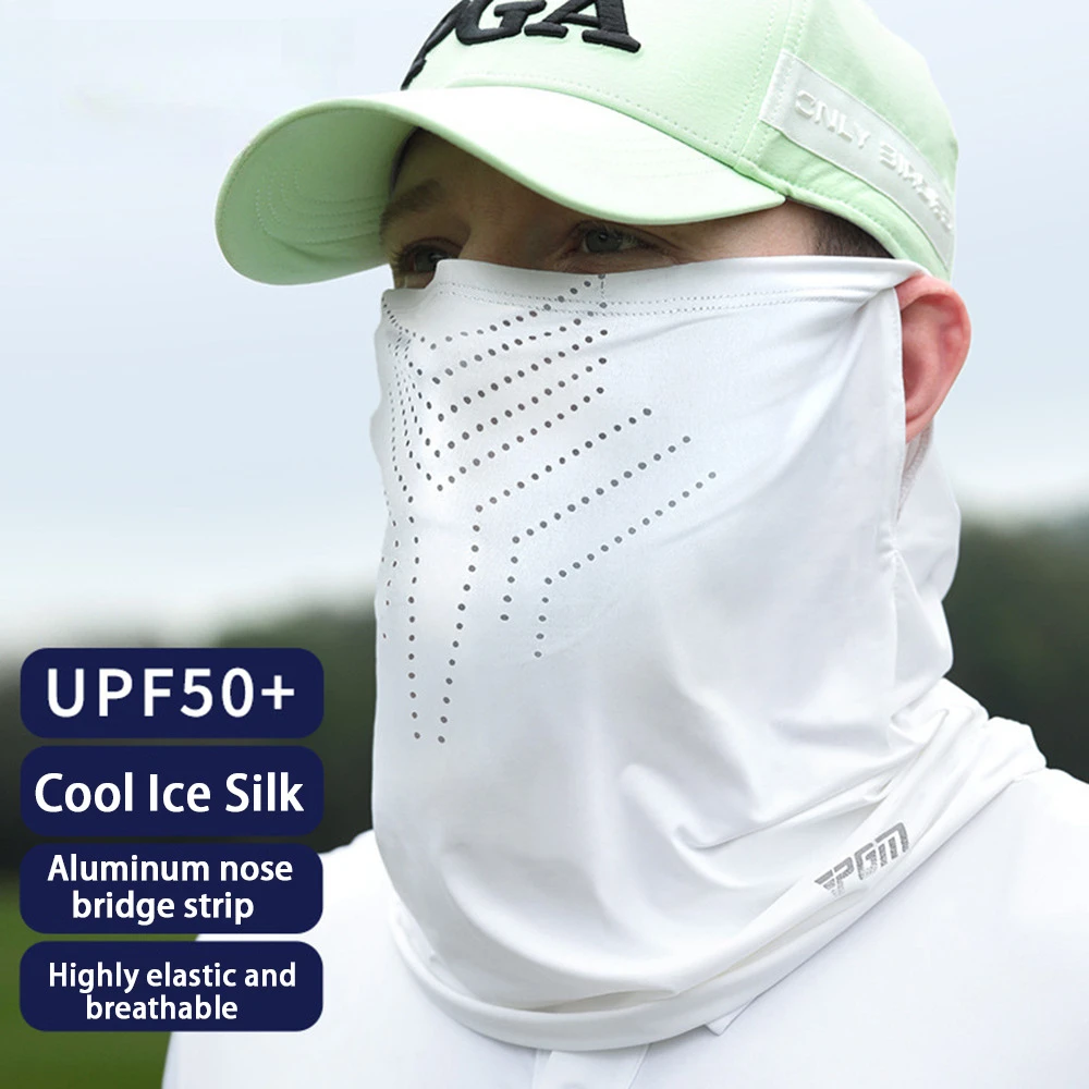 

Face Cover Scarf men neck gaiter golf face mask Ice silk breathable for Outdoor Activity