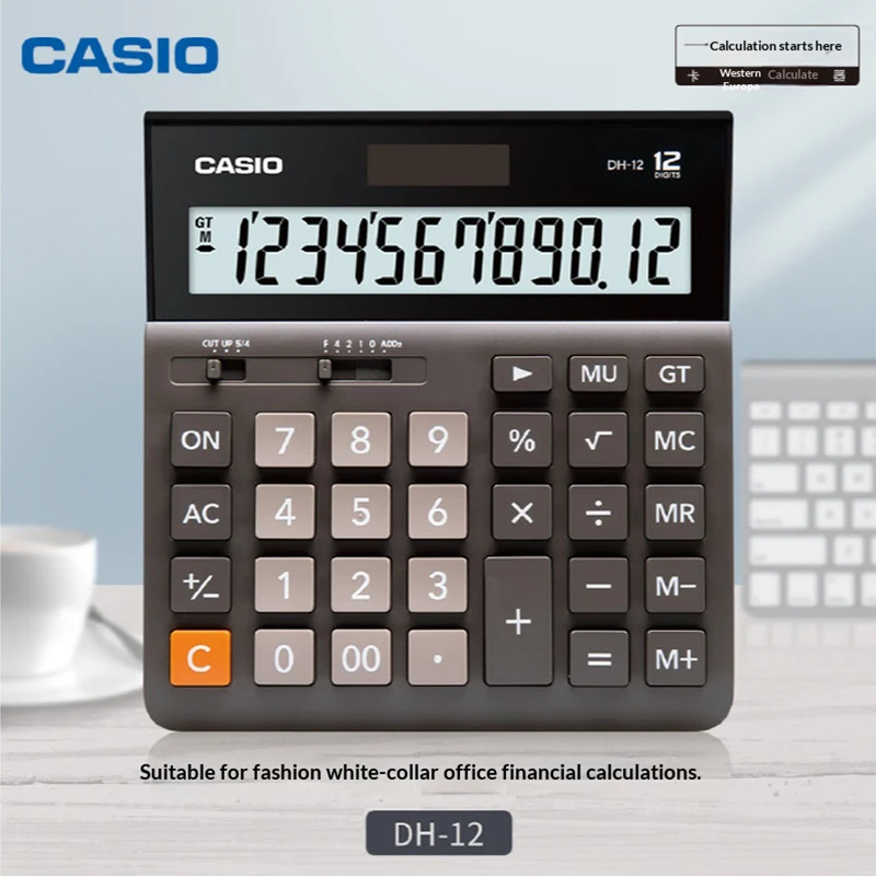 CASIO DH-12 Business Calculator - Designed for Accounting & Financial Office Use, Minimalist, Cute, Compact & Stylish, with Larg