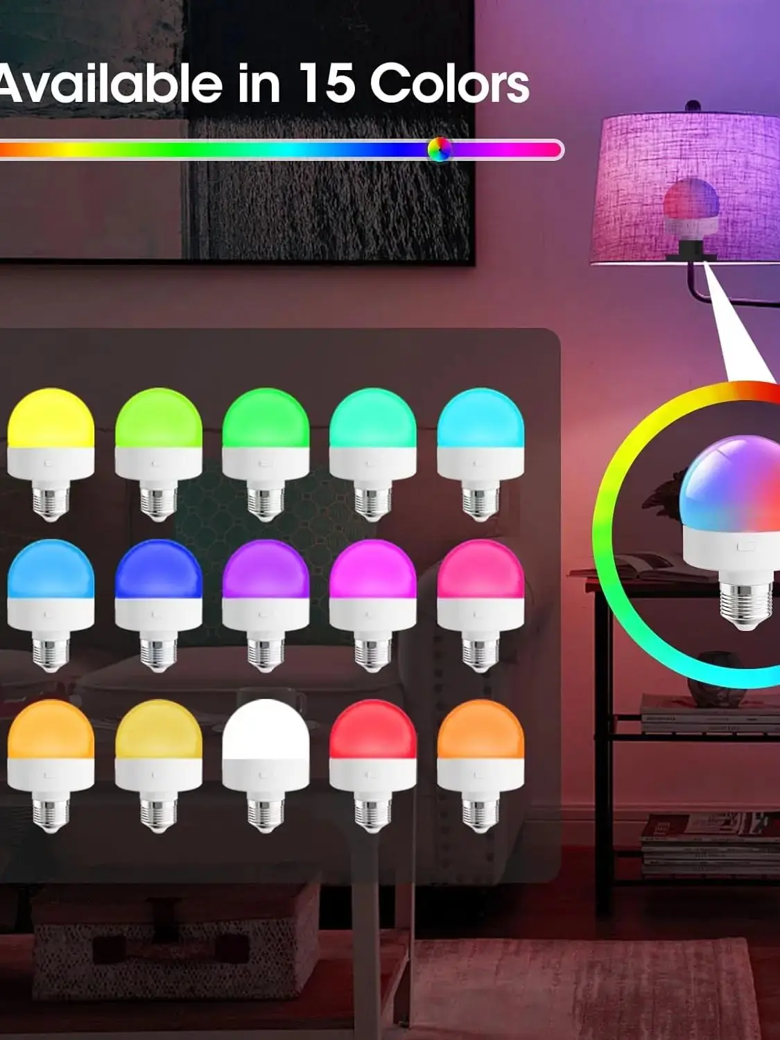 مصابيح كهربائية قابلة لإعادة الشحن مع لمبة إضاءة تعمل بالبطارية E27 عن بعد 2200 مللي أمبير في الساعة، لمبة إضاءة قابلة للفصل، 3 درجات حرارة/مؤقت لون #6