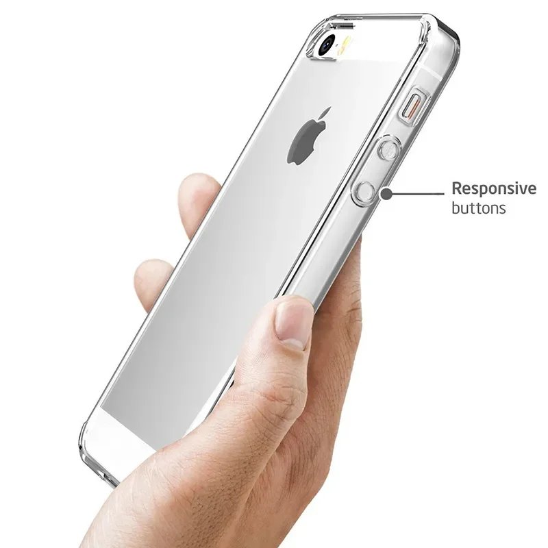 Funda transparente para iPhone SE 2020 2022 7 8 6 6S Plus 5S 5 SE TPU silicona transparente suave para Apple iPhone 7 8 Plus Cubierta Fundas 5