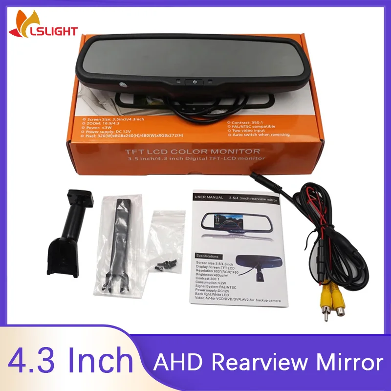 43-inch-ahd-car-rearview-mirror-tft-lcd-display-with-dedicated-bracket-car-mount-hd-reversing-rear-view-mirror-monitor