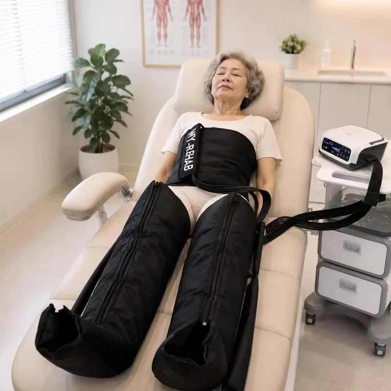 Physical  Clinic Use CE MDR 4-Chamber Air Compression  Machine for Leg Arm Waist Recovery