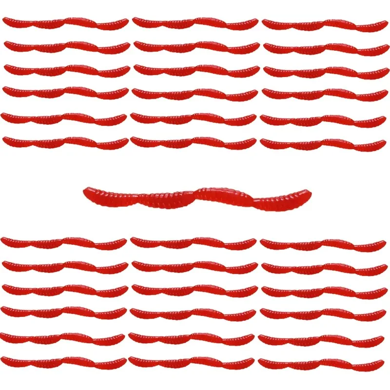 

EASYFISH 3.5cm Lifelike Red Worm Soft Bait Shrimp Fishy Smell Silicone Fishing Lures Easy Shiner Isca Artificial Bait 100pcs