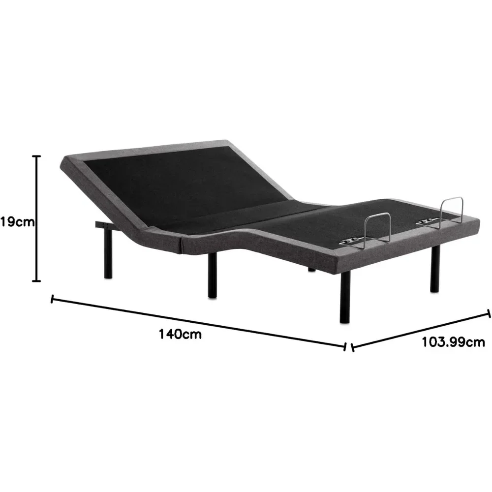 Full Size Adjustable Bed Frame with USB & Wireless Remote, Quiet Motor, Head and Foot Incline, Easy Assembly, Electric Bed Frame