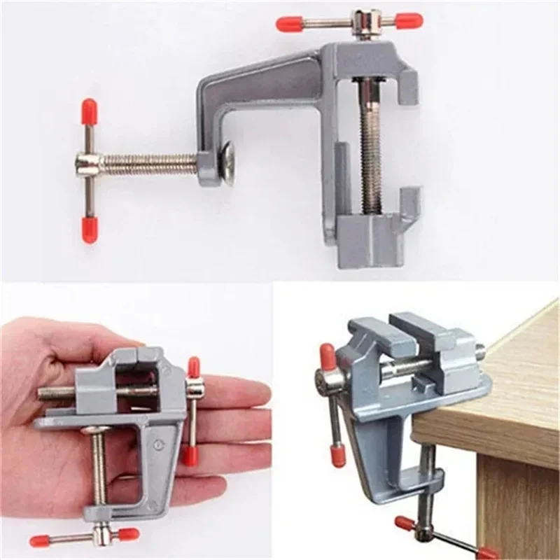 Universal Table Vise Home 3.5inch Aluminum Mini Jewelers Hobby Clamp On Bench DIY Household Flat Mouth