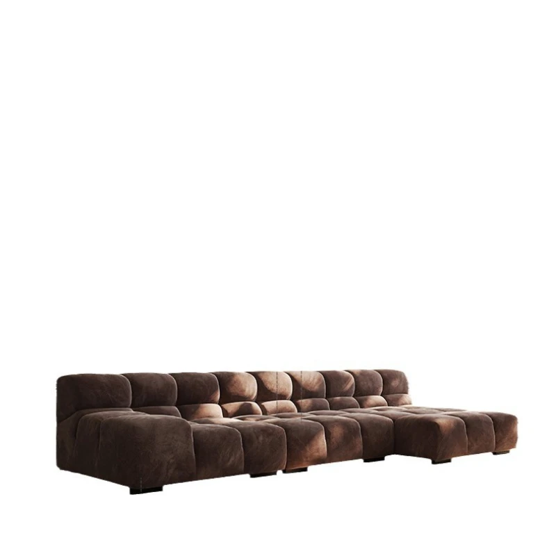 

Modern simple square fabric sofa Italian light luxury