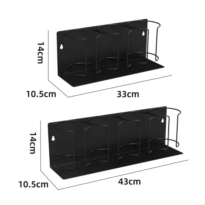 Cup Holder Rack, Carbon Steel Fridge Side Drinkware Storage with Open Front Design for Regular Cup Use 37JD