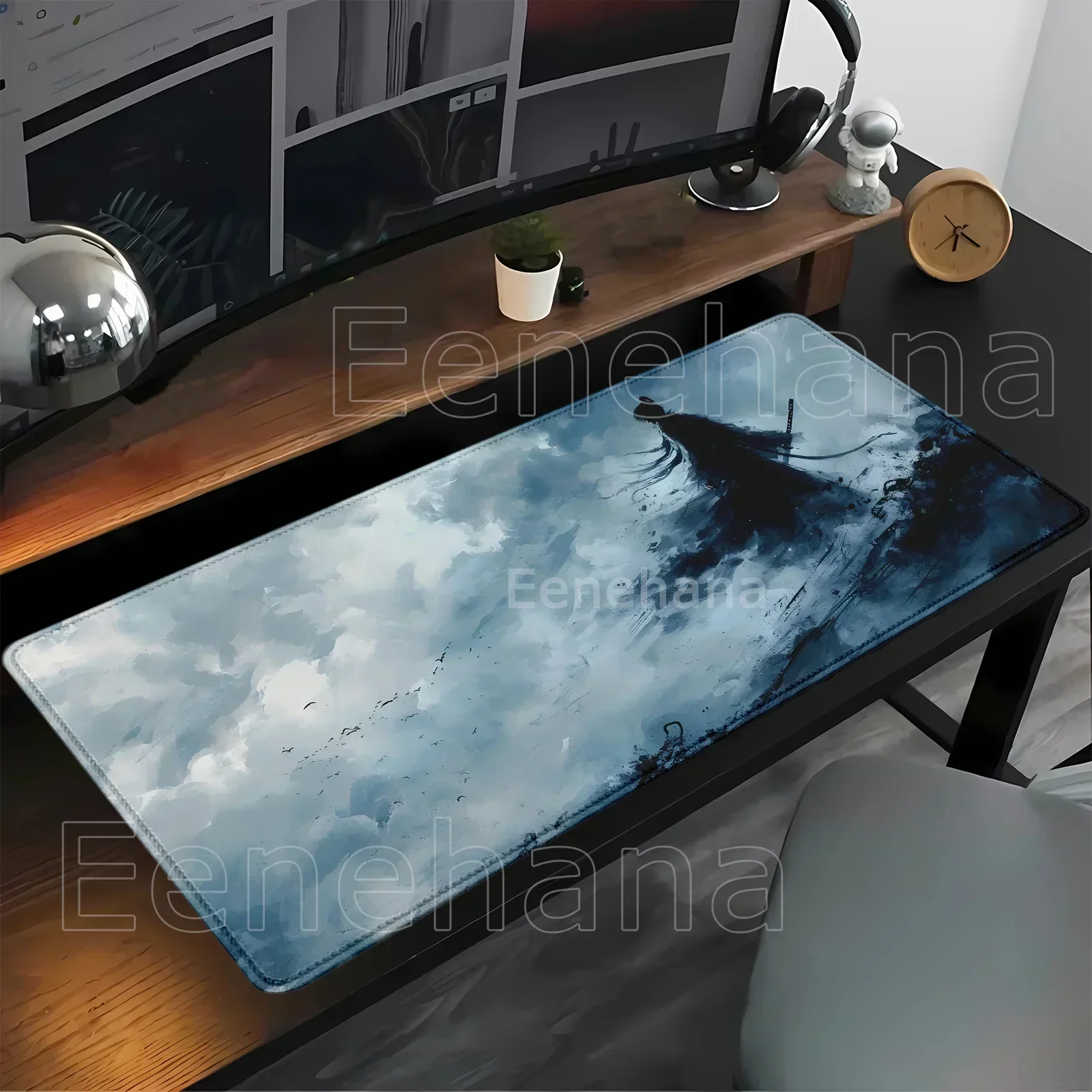 

ink wash style cloud HD Printing Mousepad XXL Rubber 400x900mm Mouse Pad Game NonSlip 90x40cm Keyboard overlock esports Desk Mat