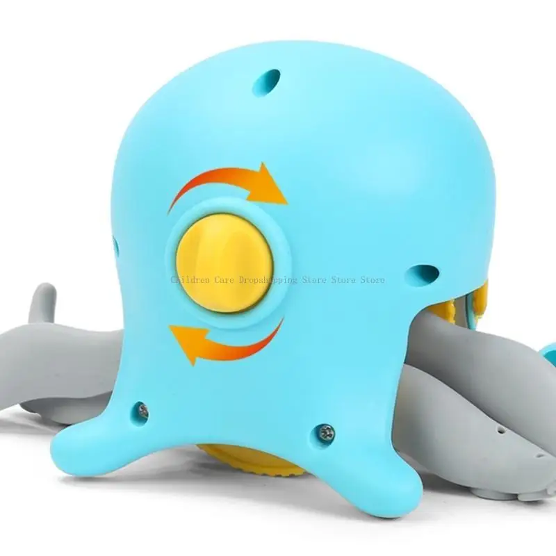 Bite-Free Bathtub Toy Octopus Vehicle Interactive for Play Water Floating Clockwork Toy Gift for Baby Bathing Outdoor To