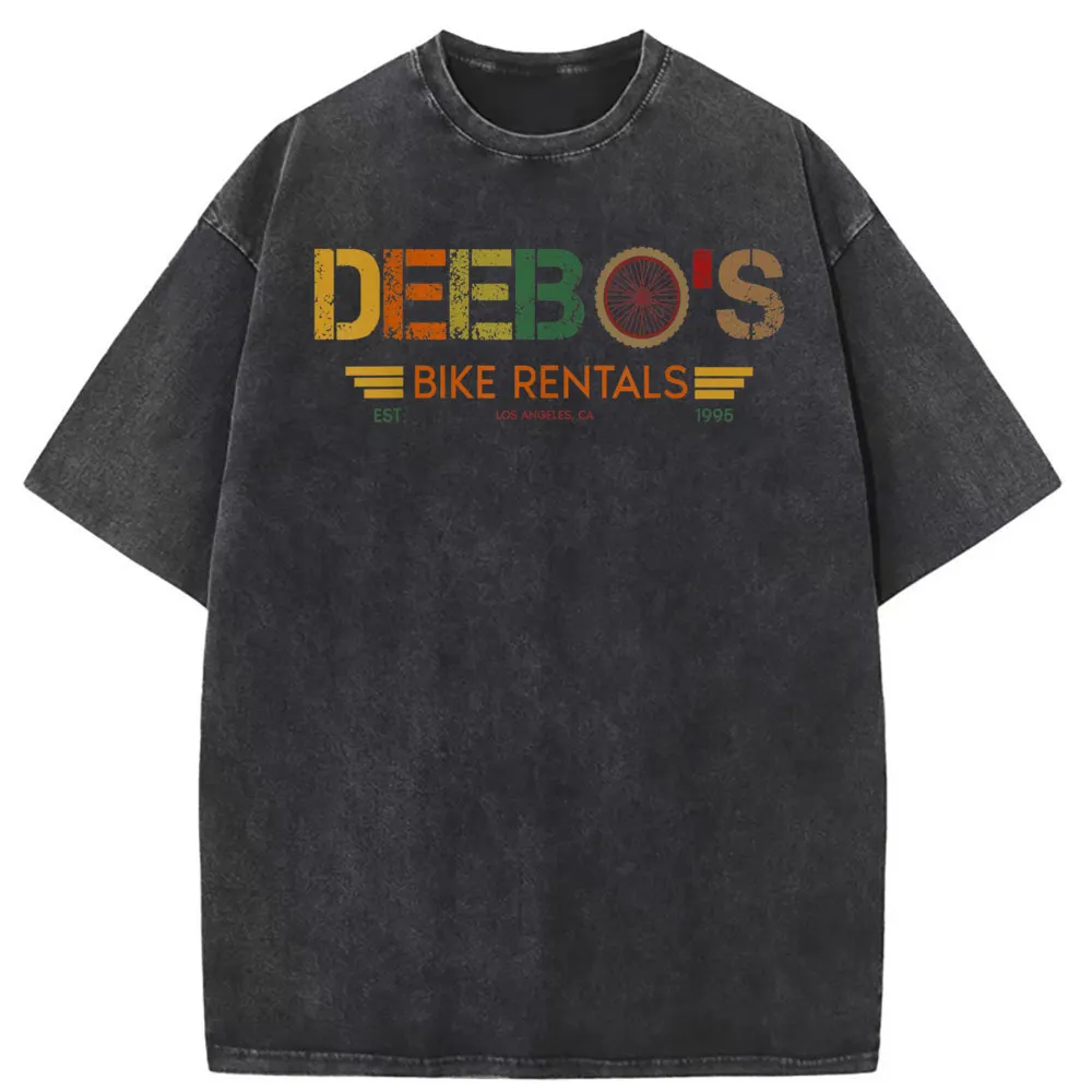 Vintage Deebos Bike Rentals Bike Sweatshirts For Men Long Sleeve Youthful Tshirts Man Classic Summer Sportswears Printed Tops