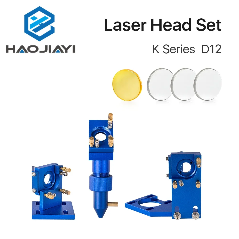 K Series Blue Golden  CO2 Laser Head Set with Lens Mirror for 2030 4060 K40 Laser Engraving Cutting Machine