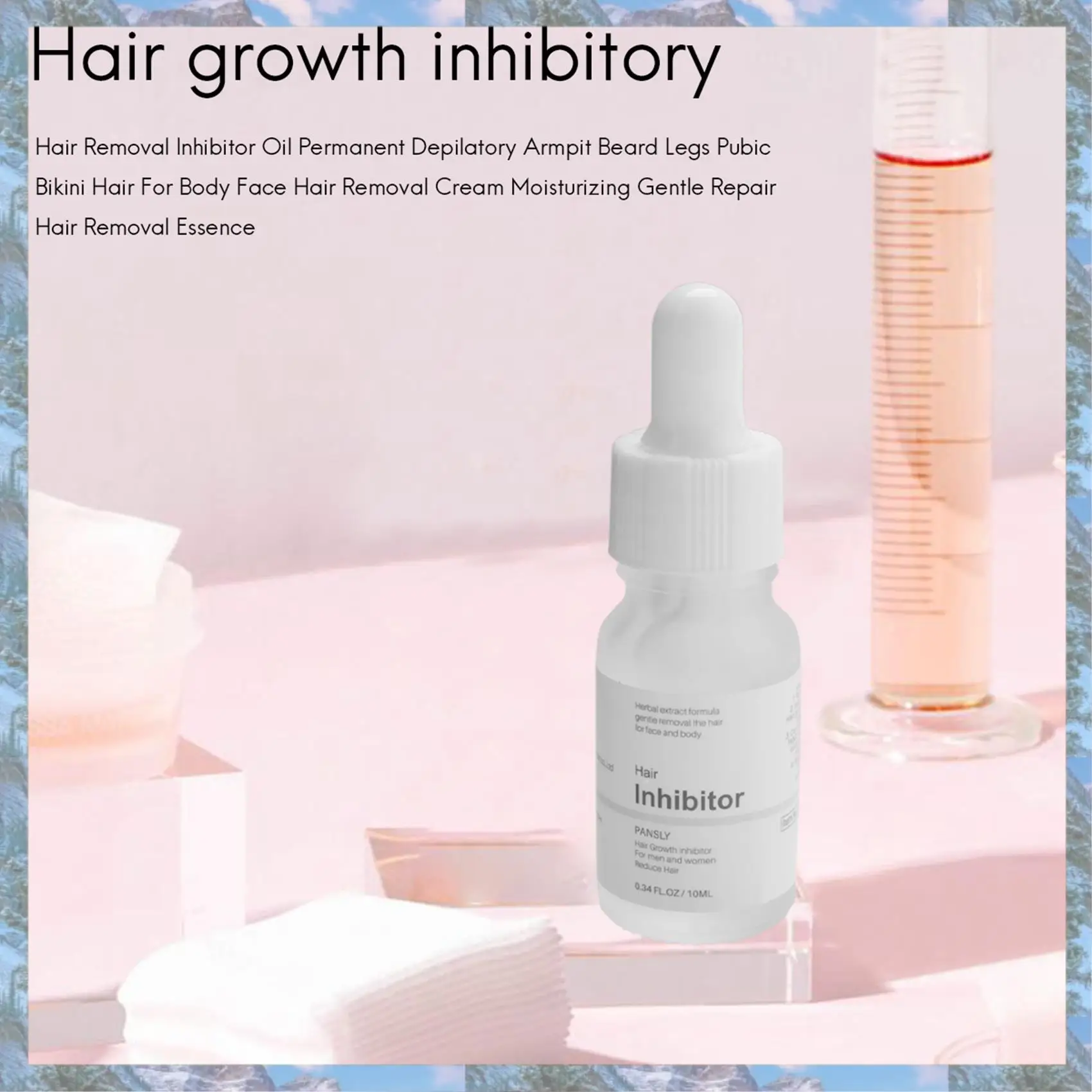 

X16A 2025 NEW-Pansly Hair Removal Inhibitor Oil Permanent Depilatory Armpit Beard Legs Pubic Bikini Hair For Body Face Hair Remo