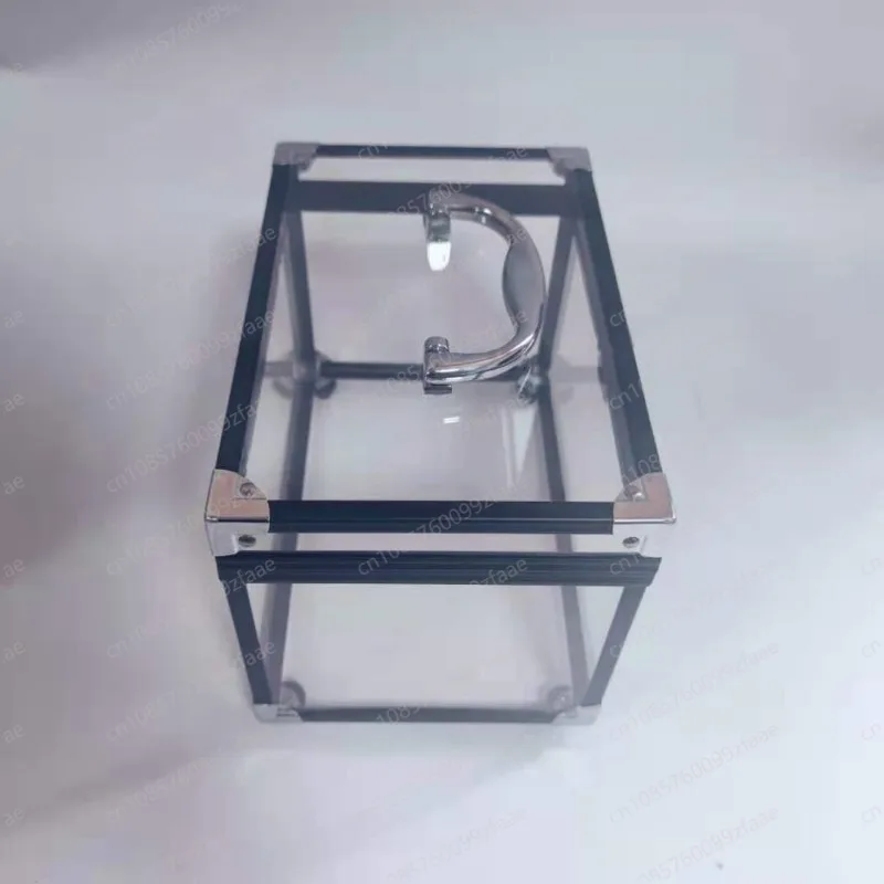 Aluminum alloy transparent cosmetic case Compact and portable design