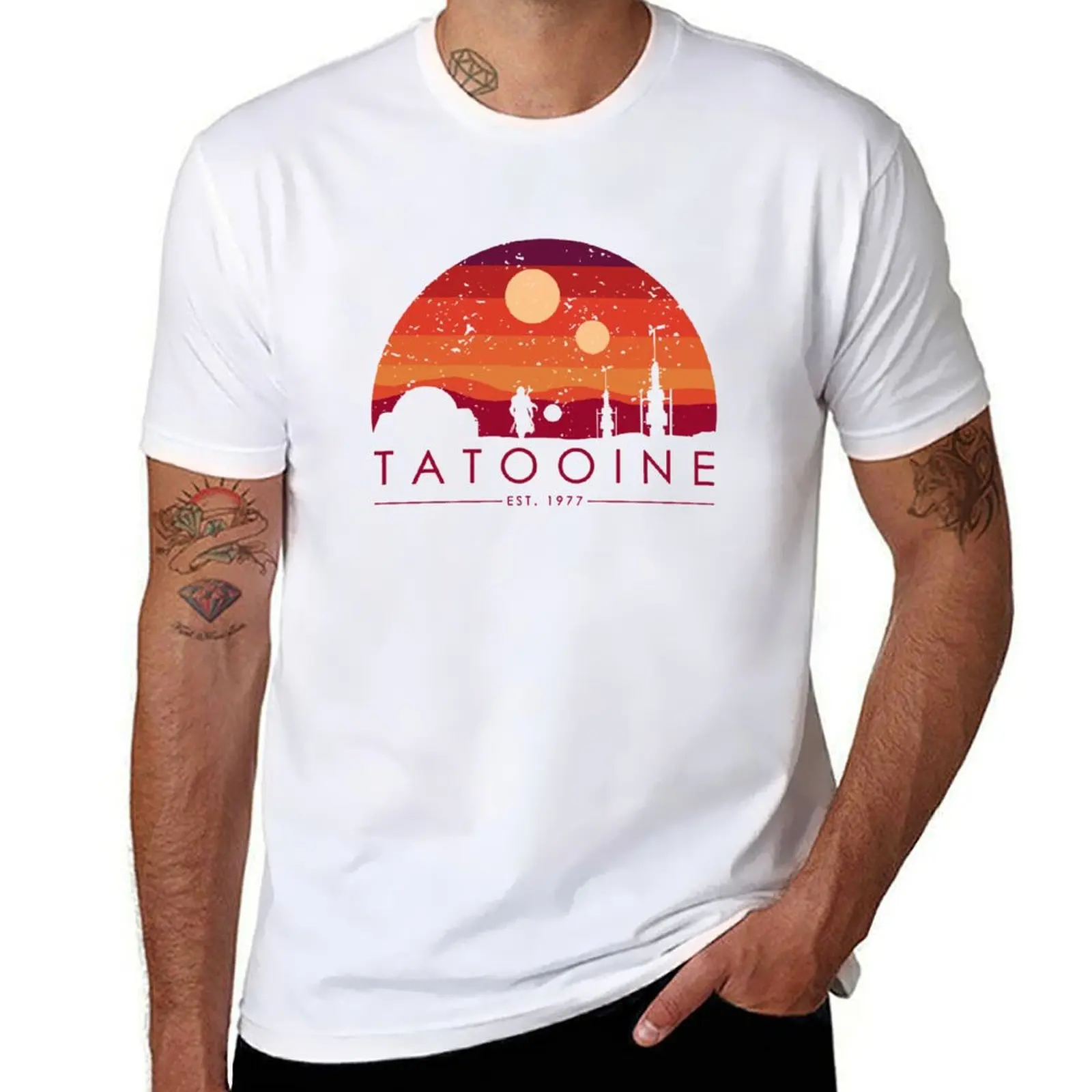 

TAOOINE RETRO EST. 1977 T-Shirt Quick Dry Light Sports T-Shirt