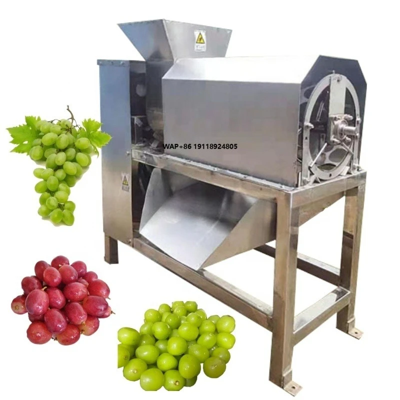 Grape Destemmer with Crusher and Pump Grape Pomace Seed Separator Hand Machine for Grape Crusher