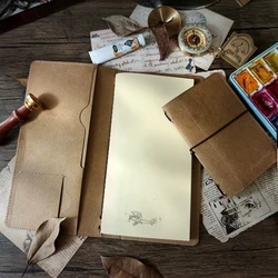 POTENTATE100% Cotton Pulp Watercolor Paper 200g Retro Travel Sketchbook Replaceable Core Portable Painting Book Art Supplies