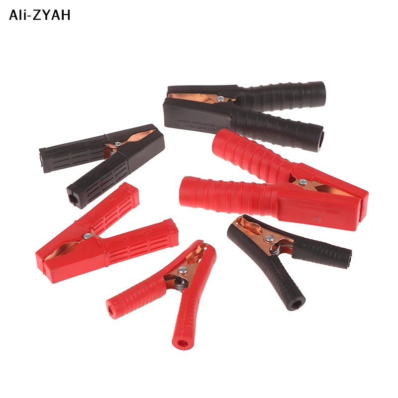 【AH】1 Pair Handle Test Alligator Clip For Electric Project 100-300A Electrical Crocodile Alligator Battery Insulated Clip
