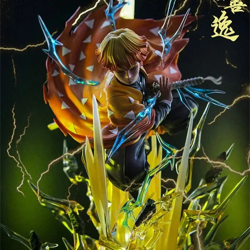

Anime (Demon Slayer) Zenitsu Agatsuma PVC Action Figure with Thunder Flash Effects, Anime Model, Toy Gift